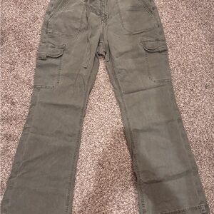 American Eagle Outfitters Olive Flare Jeans